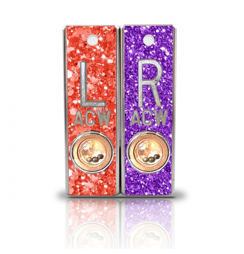 Aluminum Position Indicator X Ray Markers, With Your Choice Of Glitter Background